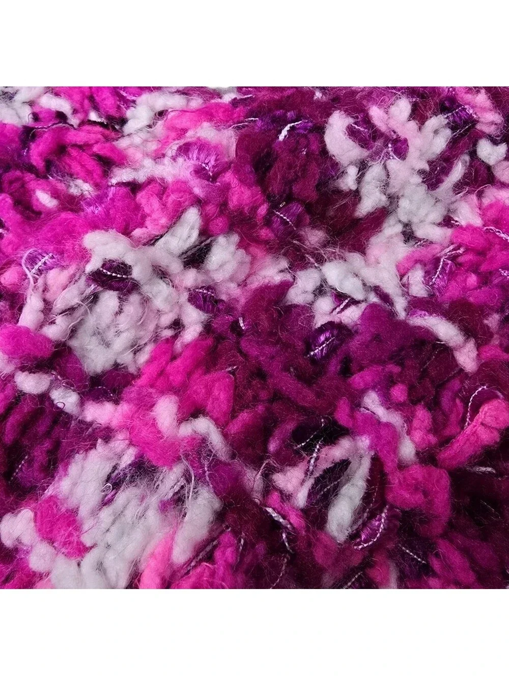Handmade Pink Knit Multicolor Scarf Breast Cancer Awareness 68